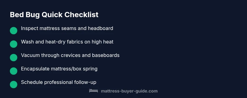 Checklist for bed bug containment and prevention