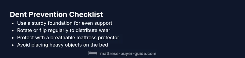 Checklist for preventing mattress dents and sagging