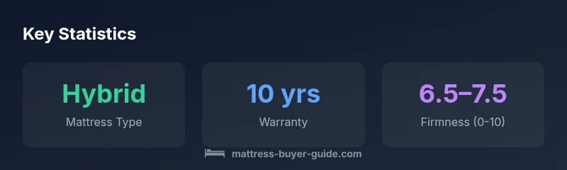Infographic showing mattress type, warranty, and firmness for the Serta iComfort
