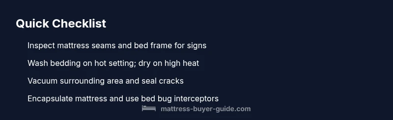 Bed bug prevention and inspection checklist