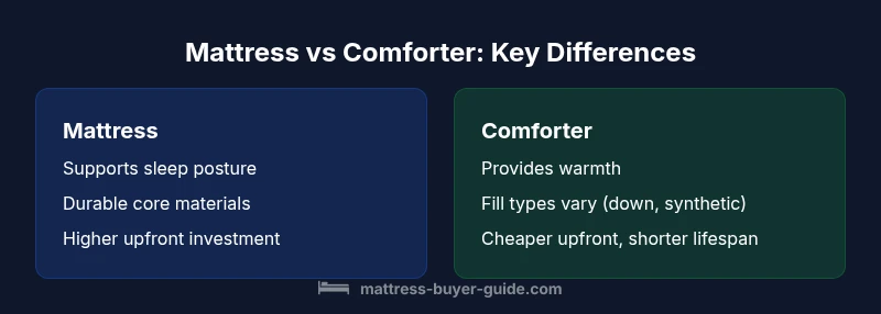 Infographic comparing mattress and comforter