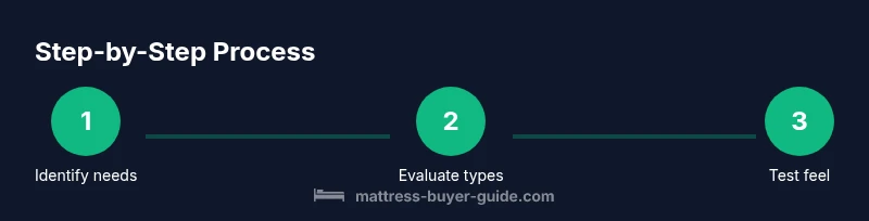Process infographic for choosing a portable mattress