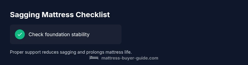 Checklist infographic for preventing and fixing mattress sagging