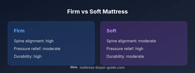 Visual comparison of Firm vs Soft mattresses
