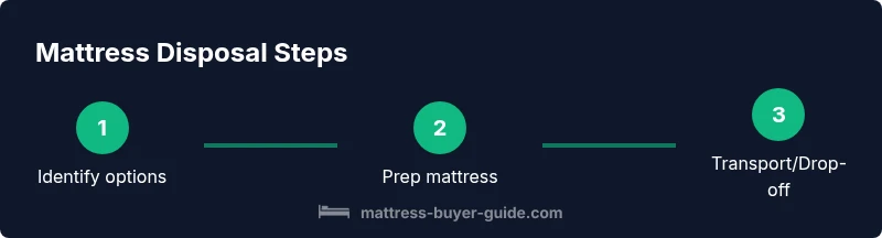 Process diagram showing mattress disposal steps