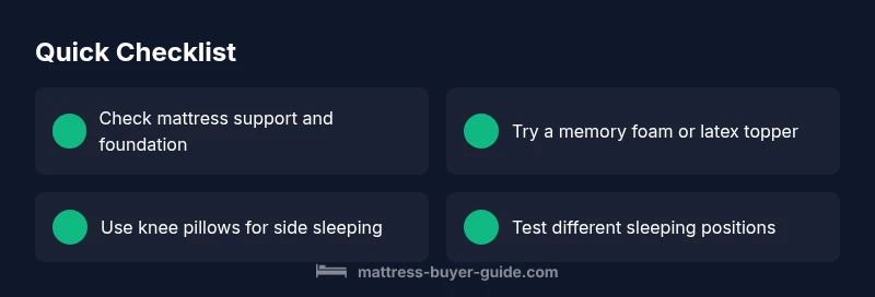 Checklist for improving hip-pain sleep comfort