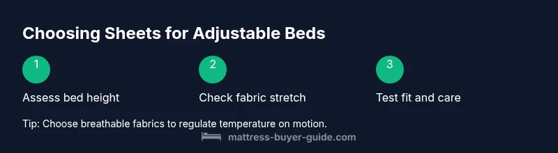 Process diagram for choosing sheets for adjustable beds